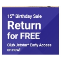 Jetstar Airways - 15th Birthday Sale: Return Flights for FREE e.g. Domestic Seats from $51; New Zealand $195; Japan $319; Hawaii $359 etc.