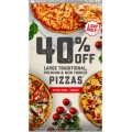 Dominos - Flash Sale: 40% Off Traditional, Premium &amp; New Yorker Pizza (code)! Today Only