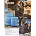 Digital Suitcase Scales $9.99; Universal Travel Adapter Kit $19.99; Polypropylene On-Board Suitcase $49.99; Polypropylene