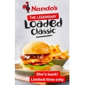Nando’s – $12 Loaded Classic Burger &amp; Regular Side
