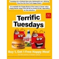 McDonalds - Terrific Tuesdays: Buy 1 Happy Meal Get 1 Free
