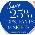 25% Off On Pants, Skirts &amp; Tops At Jacqui E - Ends 17 Sept 