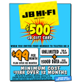 JB Hi-Fi - Bonus $500 JB Gift Card with Unlimited Talk &amp; Text 150GB Telstra Powered Data Plan $99/Month (In-Store Only)