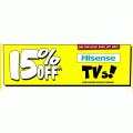 JB HI-Fi - 15% Off Hisense TVs: 65&quot; Series 7 4K UHD Smart LED TV $1696; 75&quot; Series 7 4K UHD Smart LED TV $2546 etc.