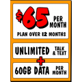 JB Hi-Fi - Bonus $400 JB Gift Card w/ Unlimited Talk &amp; Text Telstra Powered 60GB Data $65/Month (Min. Plan Cost $780 Over 12 Mths)! In-Store Only