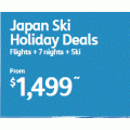 Jetstar - Japan Ski Holiday Deals - Flights + 7 Nights + Ski from $1499