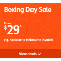 Jetstar - Boxing Day Sale 2017: Domestic Flights from $29 + Fly to Bali $141; Singapore $176; New Zealand $175 RTN