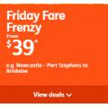 Jetstar - Friday Fare Frenzy - Domestic Flights from $39 e.g. Ballina Byron to Sydney $39