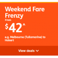 Jetstar - Weekend Fare Frenzy: Domestic Flights from $39 + Fly to Bali  $195; New Zealand $197 RTN etc.