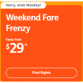 Jetstar - Weekend Fare Frenzy: Domestic Flights from $29 +  Fly to Bali $216; New Zealand $261 Return etc.