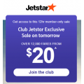 Jetstar - Friday Flight Frenzy: Over 12,000 Domestic Flight Fares from $20 - Starts 9 A.M Today
