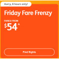 Jetstar - Friday Fare Frenzy: Domestic Flights from $54 - 8 Hours Only