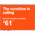 Jetstar - Explore the Sunshine Coast: Domestic Flights from $61 e.g. Sunshine Coast to Sydney $61