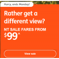 Jetstar - NT Flight Frenzy: Domestic Flights from $99 e.g. Brisbane to Darwin $99 etc.