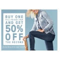 Just Jeans  -  Buy 1 Full-Priced Item Get 50% Off 2nd Item