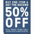  Just Jeans - 3 Days Sale:  Buy 1, Get 50% Off the 2nd Item (In-Store &amp; Online)