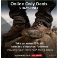  Kathmandu Online Only Deals - Take an extra 20% Off Selected Clearance Footwear (Today Only)