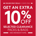 Kathmandu 3 Days Online Deals - Take an Extra 10% Off Selected Clearance Packs &amp; Bags (Already Up to 70% Off) - Ends