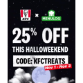 KFC - Halloween Weekend: 25% Off Orders via Menulog (code)! 3 Days Only
