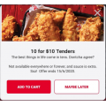 KFC - 10 Original Chicken Tenders for $10 via App - Starts Today