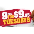 KFC Tuesdays - 9 Pieces for $9.95