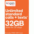 Kogan - $1.95 Unlimited Talks and Texts 32GB Data 30-Day Kogan Mobile Prepaid Plan (code)! Was $44.90 @ Groupon