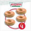 Krispy Kreme S.A - 4 Original Glazed Doughnuts for $4 (Today Only)