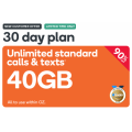 Kogan - 90% Off Unlimited Standard Calls &amp; Text 40GB 30 Days Plan, Now $4.9 (Was $49.90)! New Customers Only