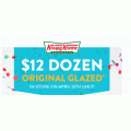  Krispy Kreme - 12 Original Glazed Doughnuts for $12! In-Store Only [Friday, 12th April]