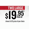 Pizza Hut - Latest Offers e.g. 2 Large Pizza Pick-up $19.95; 2 Sides $6 &amp; 6 Wings $6 (codes)! 48 Hours Only