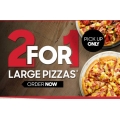 Pizza Hut - Tuesday Special: 2 for 1 Large Pizzas Pick-Up Only