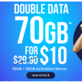 Lebara Mobile - Double Data Plan: Unlimited Talk &amp; Text 70GB Starter Pack $10 (Was $29.90)
