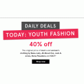 Myer - Daily Deal: 40% Off the Original Price of Men&#039;s &amp; Women’s Clothing - Items from $11.97