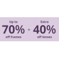 Clearly - Weekend Sale: Up to 70% Off Frames + Extra 40% Off Lenses (code)