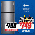 The Good Guys - LG 442L Top Mount Refrigerator $749 (code)! Was $1099