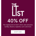 MYER - The List Sale: Take an Extra 40% Off Men &amp; Women&#039;s Clothing Items - Starts Today