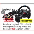 MSY - Logitech G29 Driving Force Racing Wheel For PS3 and PS4 with FREE Logitech Shifter $325