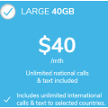 Belong - Unlimited Talk &amp; Text Large 40GB Plan $40/Month