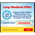 Liquorland - Long Weekend Sale: Collect 1,000 Bonus Points When You Spend $20 Using Click &amp; Collect (code)