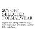 Marks &amp; Spencer 20% Off On Bundle Purcahse Of Performance Suit, Shirt and Tie- Ends 11 Oct