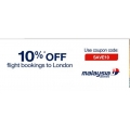 Malaysia Airlines - 10% Off Flights to London (code) @ Webjet