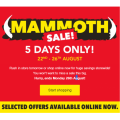 Harvey Norman - Mammoth Sale - 5 Days Only [Over 1020 Bargains]