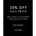 20% Off Full Price Items @ Marcs - ends Sunday, Sept 7