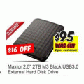 MSY - Maxtor 2.5&quot; 2TB M3 USB3.0 External Hard Disk Drive $95 (In-Store &amp; Online)