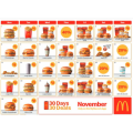 McDonald&#039;s 30 Days 30 Deals - Starts Mon 1st November 2021 [Full List of Specials]