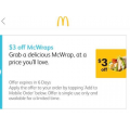 McDonalds - $3 Off McWraps via mymacca App - Valid until Wed 28th Aug
