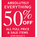 Millers - Flash Sale:  50% Off Absolutely Everything Incld. Sale Items + Free Click &amp; Collect 