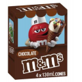 Coles - M&amp;M&#039;s Chocolate Cone Ice Cream 4 Pack $4 (Save $4)