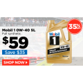 Repco - MOBIL 1 Full Synthetic 0W-40 Engine Oil 5L $59 (Save $35)