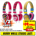JB Hi-Fi - 50% Off Moki Aloha, Triangle, &amp; Hearts Over-Ear Headphones, Now $19.99 (code)! Was $39.99